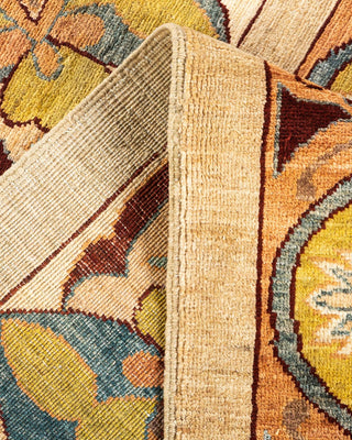 Contemporary Eclectic Yellow Wool Area Rug 5' 1" x 8' 4" - Solo Rugs