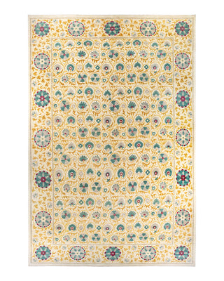 Suzani, One-of-a-Kind Handmade Area Rug - Ivory, 18' 4" x 12' 3" - Solo Rugs