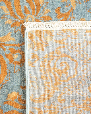 Contemporary Suzani Light Blue Wool Area Rug 6' 1" x 8' 5" - Solo Rugs