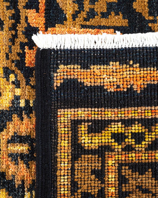 Contemporary Modern Black Wool Area Rug 6' 5" x 8' 10" - Solo Rugs
