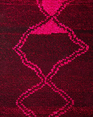 Bohemian Moroccan Red Wool Area Rug 3' 1" x 4' 10" - Solo Rugs