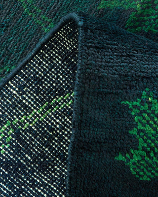 Bohemian Moroccan Black Wool Area Rug 3' 3" x 5' 0" - Solo Rugs