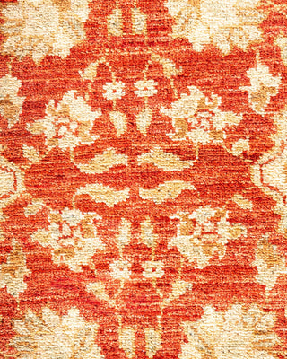 Traditional Mogul Orange Wool Area Rug 8' 4" x 11' 4" - Solo Rugs