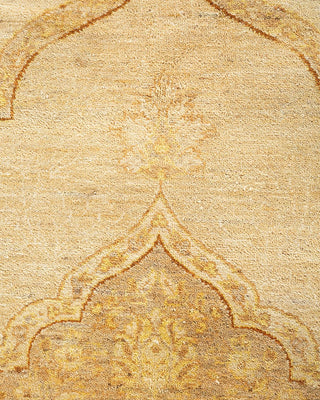 Contemporary Eclectic Ivory Wool Area Rug 9' 3" x 12' 6" - Solo Rugs
