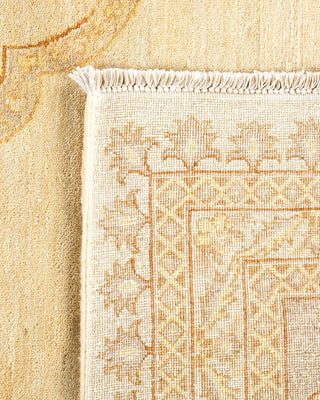Contemporary Eclectic Ivory Wool Area Rug 9' 3" x 12' 6" - Solo Rugs