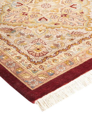 Traditional Mogul Red Wool Area Rug 9' 2" x 12' 4" - Solo Rugs