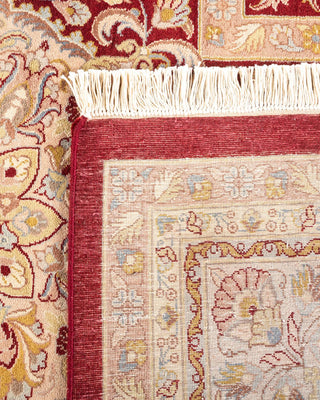 Traditional Mogul Red Wool Area Rug 9' 2" x 12' 4" - Solo Rugs