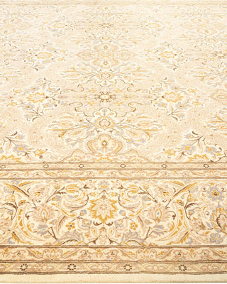 Traditional Mogul Ivory Wool Area Rug 9' 2" x 12' 2" - Solo Rugs