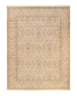 Traditional Mogul Ivory Wool Area Rug 9' 2" x 12' 2" - Solo Rugs