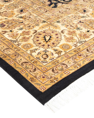 Traditional Mogul Black Wool Area Rug 8' 2" x 10' 4" - Solo Rugs