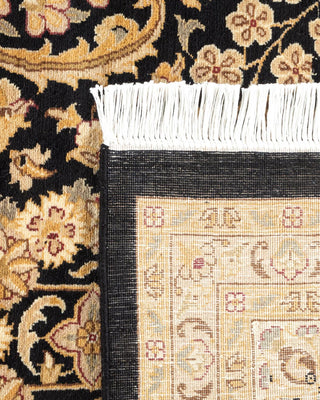 Traditional Mogul Black Wool Area Rug 8' 2" x 10' 4" - Solo Rugs
