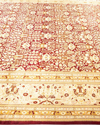 Traditional Mogul Red Wool Area Rug 8' 1" x 10' 5" - Solo Rugs