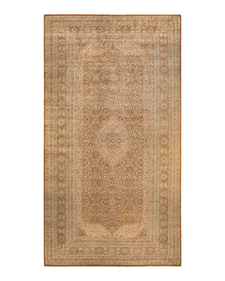 Traditional Mogul Brown Wool Runner 9' 7" x 18' 5" - Solo Rugs