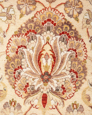 Traditional Mogul Ivory Wool Area Rug 9' 1" x 12' 4" - Solo Rugs