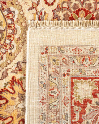 Traditional Mogul Ivory Wool Area Rug 9' 1" x 12' 4" - Solo Rugs