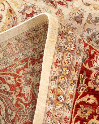 Traditional Mogul Ivory Wool Area Rug 9' 1" x 12' 4" - Solo Rugs