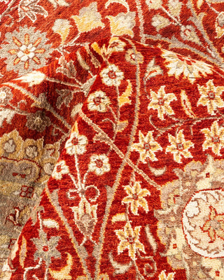 Traditional Mogul Orange Wool Area Rug 8' 1" x 10' 3" - Solo Rugs