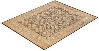 Traditional Mogul Brown Wool Area Rug 8' 1" x 10' 2" - Solo Rugs