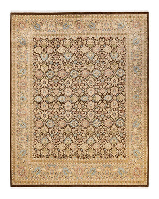 Traditional Mogul Brown Wool Area Rug 8' 1" x 10' 2" - Solo Rugs