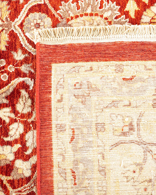 Traditional Mogul Orange Wool Area Rug 8' 1" x 10' 1" - Solo Rugs