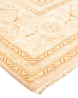 Traditional Mogul Ivory Wool Area Rug 8' 0" x 10' 0" - Solo Rugs
