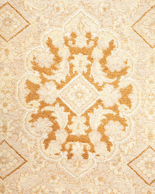 Traditional Mogul Ivory Wool Area Rug 8' 0" x 10' 0" - Solo Rugs