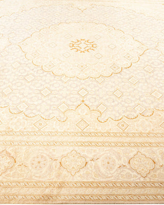 Traditional Mogul Ivory Wool Area Rug 8' 0" x 10' 0" - Solo Rugs