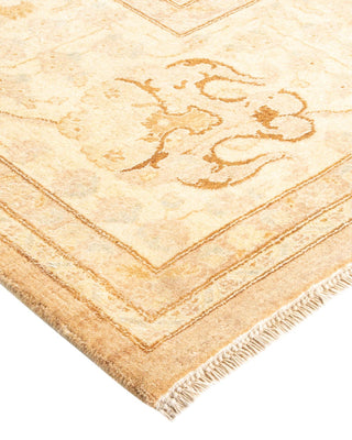 Traditional Mogul Beige Wool Area Rug 8' 2" x 10' 2" - Solo Rugs