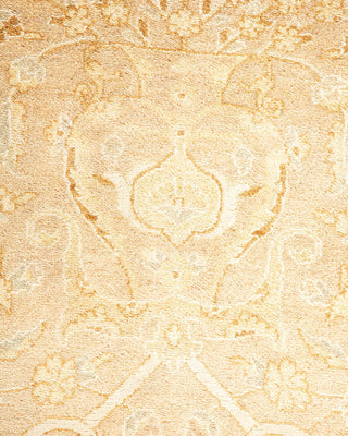 Traditional Mogul Beige Wool Area Rug 8' 2" x 10' 2" - Solo Rugs
