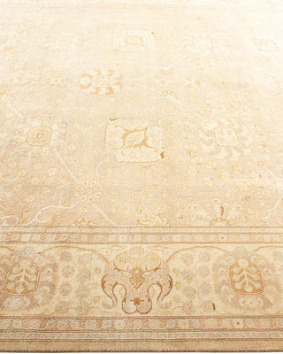 Traditional Mogul Beige Wool Area Rug 8' 2" x 10' 2" - Solo Rugs