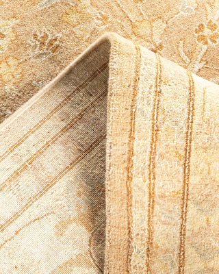 Traditional Mogul Beige Wool Area Rug 8' 2" x 10' 2" - Solo Rugs