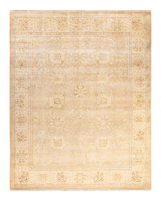 Traditional Mogul Beige Wool Area Rug 8' 2" x 10' 2" - Solo Rugs