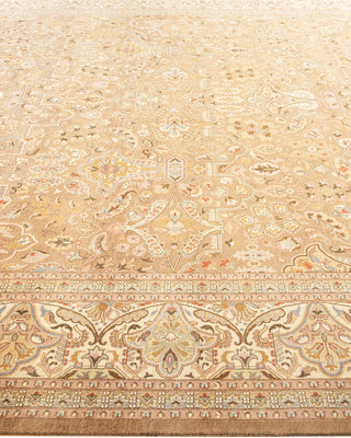 Traditional Mogul Beige Wool Area Rug 8' 3" x 10' 4" - Solo Rugs