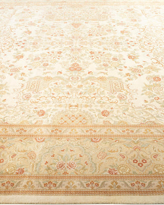 Traditional Mogul Ivory Wool Area Rug 8' 3" x 10' 5" - Solo Rugs