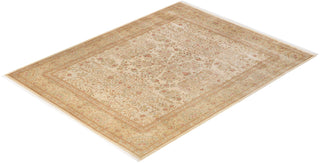 Traditional Mogul Ivory Wool Area Rug 8' 3" x 10' 5" - Solo Rugs