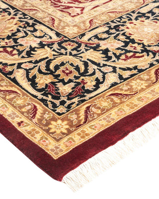 Traditional Mogul Red Wool Area Rug 9' 2" x 12' 5" - Solo Rugs