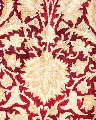 Traditional Mogul Red Wool Area Rug 9' 2" x 12' 5" - Solo Rugs