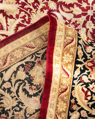 Traditional Mogul Red Wool Area Rug 9' 2" x 12' 5" - Solo Rugs
