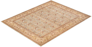 Traditional Mogul Ivory Wool Area Rug 8' 1" x 10' 3" - Solo Rugs