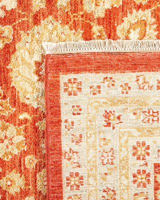 Traditional Mogul Orange Wool Area Rug 8' 3" x 11' 3" - Solo Rugs