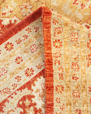 Traditional Mogul Orange Wool Area Rug 8' 3" x 11' 3" - Solo Rugs