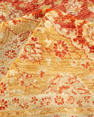Traditional Mogul Orange Wool Area Rug 8' 3" x 11' 3" - Solo Rugs