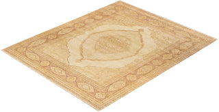 Contemporary Eclectic Ivory Wool Area Rug 8' 1" x 10' 4" - Solo Rugs