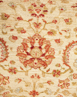 Contemporary Eclectic Ivory Wool Area Rug 9' 1" x 11' 5" - Solo Rugs