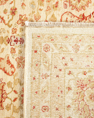 Contemporary Eclectic Ivory Wool Area Rug 9' 1" x 11' 5" - Solo Rugs