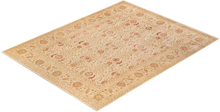 Contemporary Eclectic Ivory Wool Area Rug 9' 1" x 11' 5" - Solo Rugs