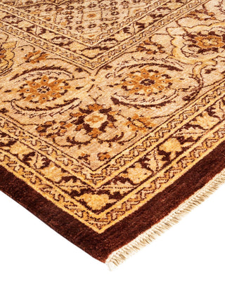 Contemporary Eclectic Brown Wool Area Rug 9' 2" x 12' 1" - Solo Rugs