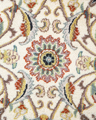 Traditional Mogul Ivory Wool Area Rug 9' 2" x 12' 7" - Solo Rugs