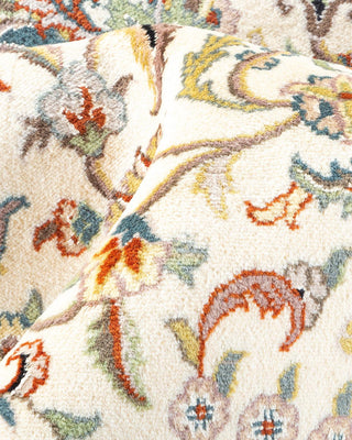 Traditional Mogul Ivory Wool Area Rug 9' 2" x 12' 7" - Solo Rugs