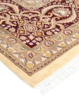 Traditional Mogul Ivory Wool Area Rug 9' 2" x 12' 7" - Solo Rugs